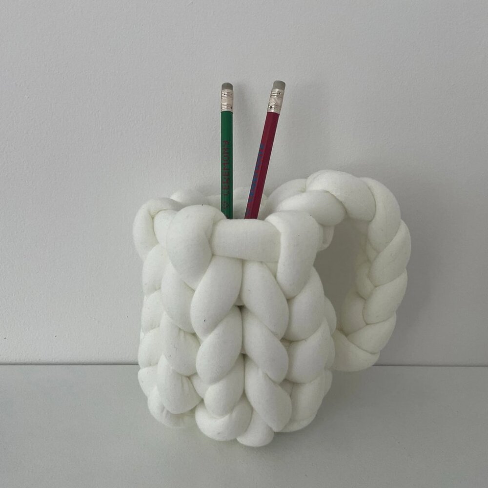 CHUNKY POLYCOTTON White Mug Pencil Cup